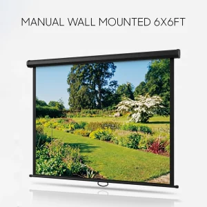 Manual Wall Mounted Matte White 6x6FT